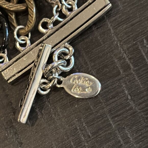 Cookie Lee Multistrand Toggle Chain Mixed Media Beaded Bracelet - Picture 2 of 7